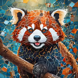 the animal has been painted on with a unique way