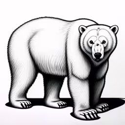 the bear is standing on all fours, and it
