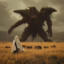 a poster advertising an upcoming movie featuring a giant scarecrow