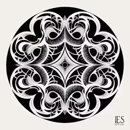 a stylized design that resembles the shape and color of leaves