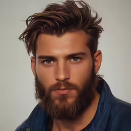 a close up image of a man with a beard