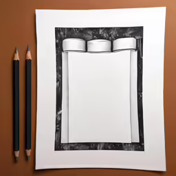 a picture is laying next to a pair of scissors