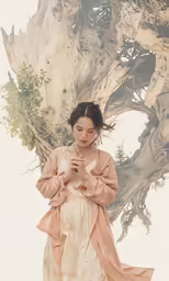 woman in white dress walking in the dirt