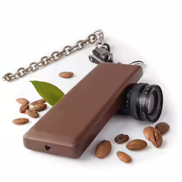 an electronic device with nuts surrounding it