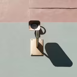 an overhead photo of a street lamp
