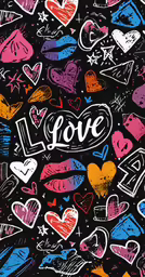i love heart stickers with the word