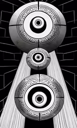 several circles that have been placed over each other