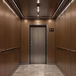 the door to an elevator is opened on it