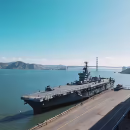 there is a ship that is in the water