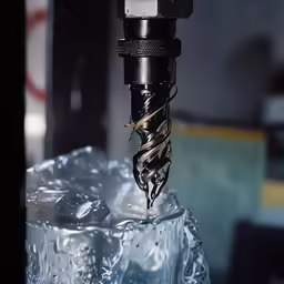 an artistic machine is working on some metal