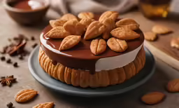 a close up of a cake on a table