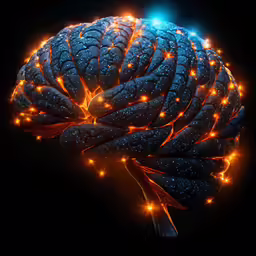 the brain has many lights on its side
