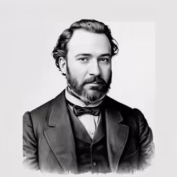 an antique black and white photograph of a man