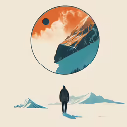 a person standing on a snow covered ground