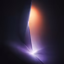 an upside down picture of a purple light