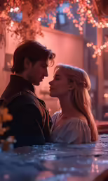 a man and a woman that are standing next to each other