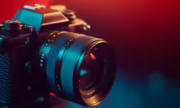 an old camera that is being used for many purposes