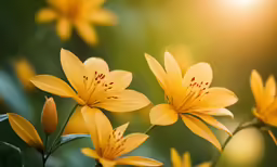 yellow flowers in the sun light