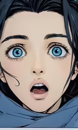 an image of a woman with blue eyes
