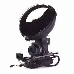 a black lens on a tripod