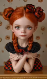 there is a doll with very pretty hair