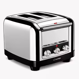 a toaster that has two empty slices