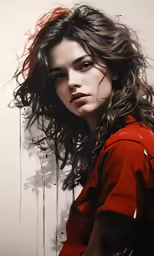 an image of a beautiful girl with hair blowing in the wind
