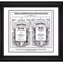 two framed books are shown in a black frame