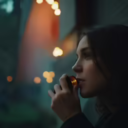 a girl holding a cell phone to her ear