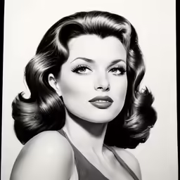 a woman wearing a halter shirt and dark lipstick