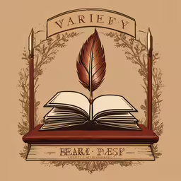 a book is opened and an arrow leans on it,a drawing of an open book with a pen and ink