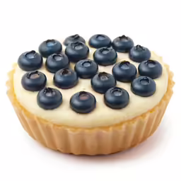 a pastry with blueberries on top of it