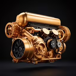 an image of the engine in gold
