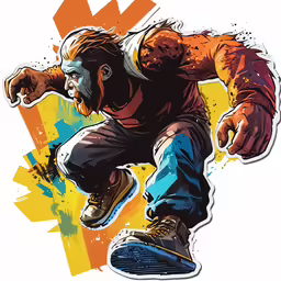 an illustration of a skateboarder jumping through the air