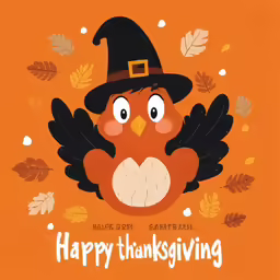 an owl is wearing a hat and leaves