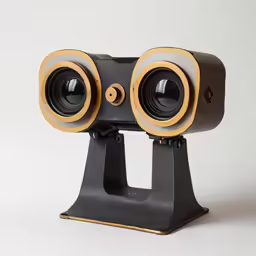 two cameras are set on top of each other
