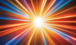some bright light streaks are flying in the air