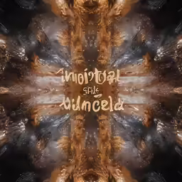 a very interesting looking abstract photo with a message above it