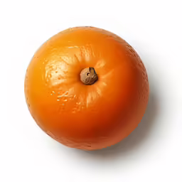 an orange with a hole in the middle of it