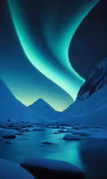 the aurora australns in the night sky