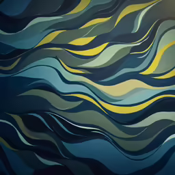 a painting that has waves in it