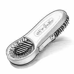 an image of the inside view of a hair brush