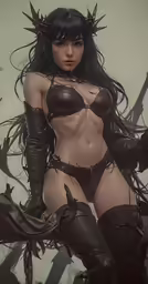 a drawing of a lady with long hair