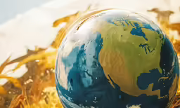 there is an artistic photo with some green and yellow colors