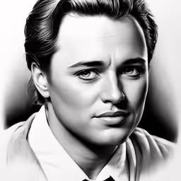 a drawing of a man with a shirt and tie