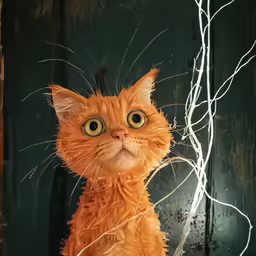 a close up of a cat near a wall