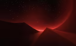 a large, round object in the middle of a desert