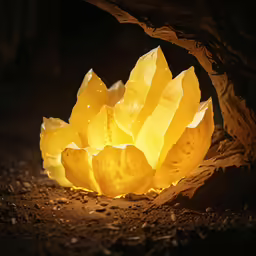 a plant that has been lit by the sun