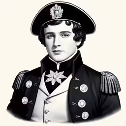 an engraving showing william howard of the united states