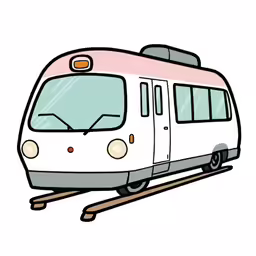 the train has stopped with its front wheel extended